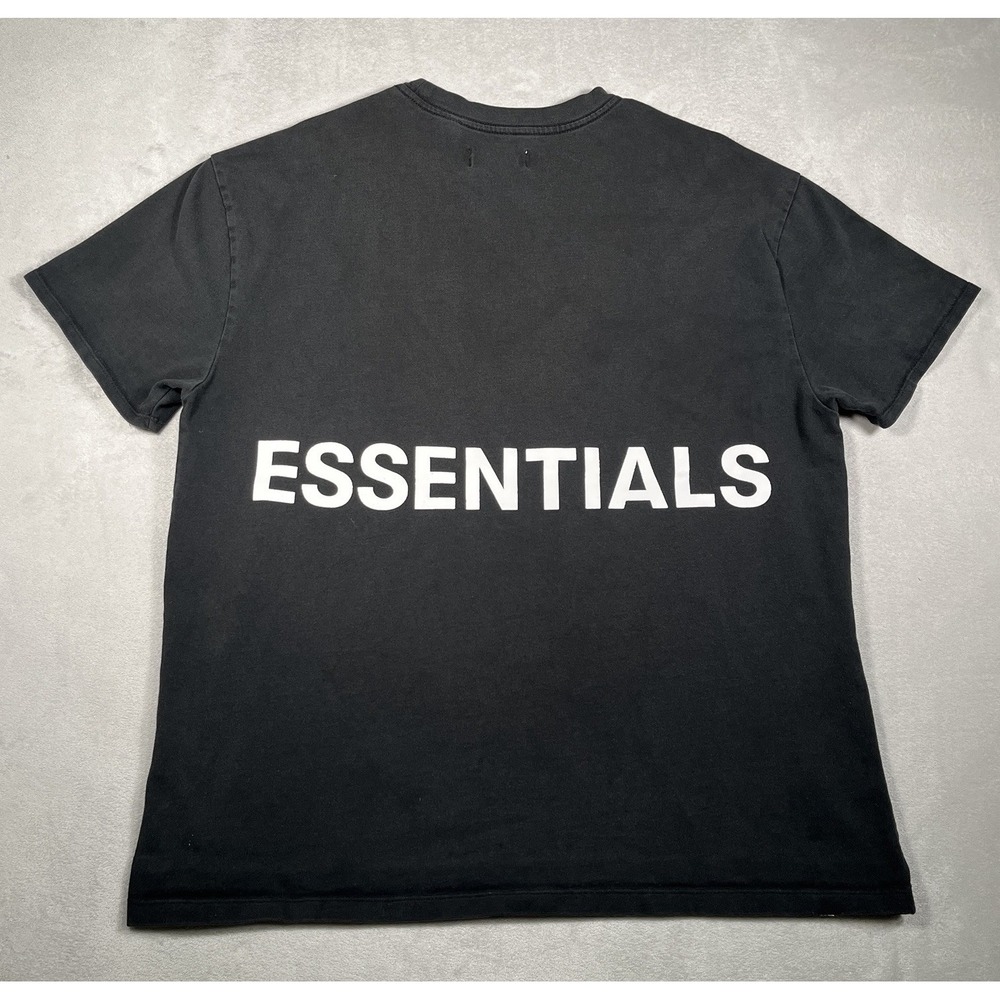 Fear of God Essentials FOG Black Graphic Short Sleeve T-Shirt Tee Men's Small S